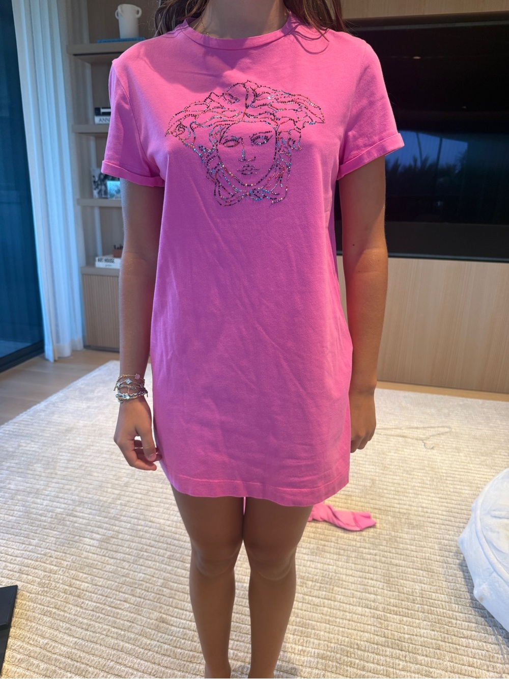 Women's Pink Logo Tee Sleep Dress